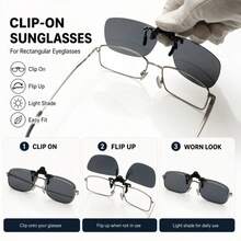 2pcs Unisex Fashion Clip-On Bicycle Glasses, Flip-Up Design Suitable For Regular Glasses, Great For Outdoor Activities - 彩色 - 查看 4