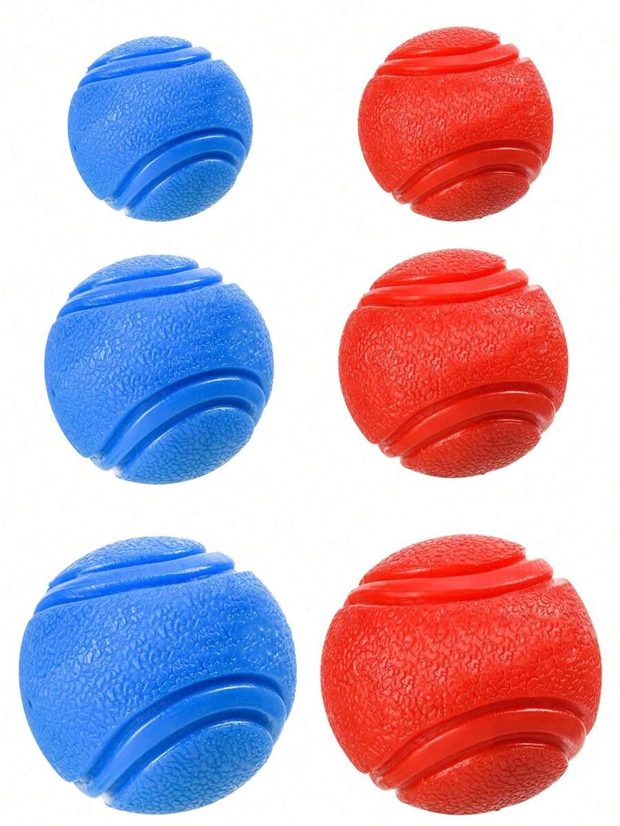 Solid Dog Toy Ball - Durable Rubber Chewing And Training Ball, Elastic, Bite-Resistant, For Teeth Cleaning, Perfect For Play And Exercise, Suitable For Aggressive Chewers Dog Toy - Multicolor - View 1