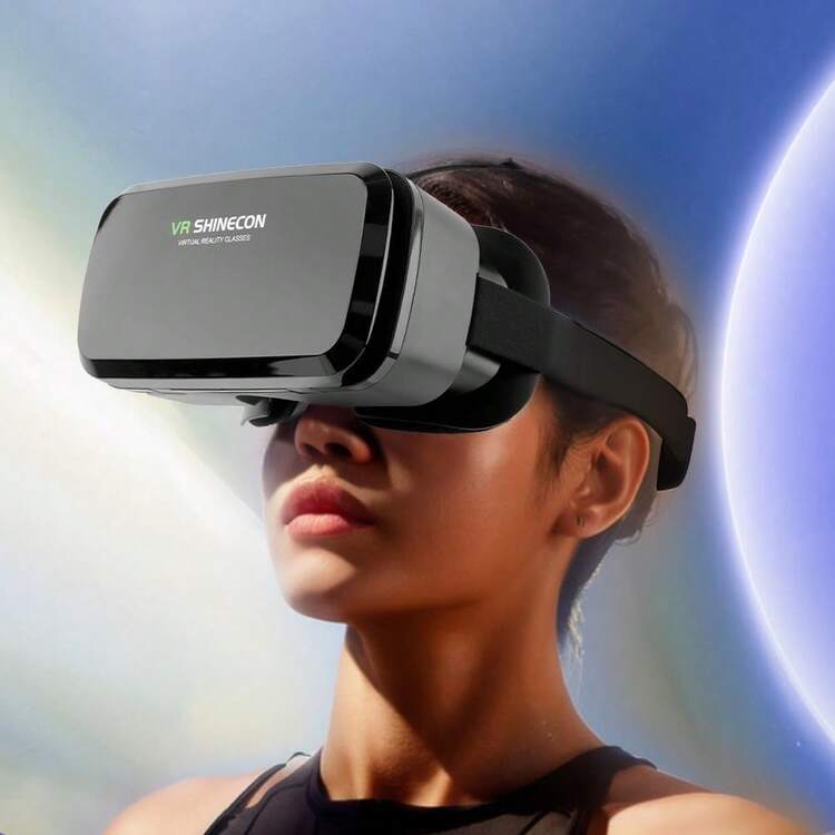 YIYI 智慧型手機 VR 眼鏡，100° 廣角 VR 頭戴式裝置 - 可調瞳距、輕量化設計，相容 4.0-6.0 吋手機，沉浸式 3D 電影與遊戲，送給男女的最佳禮物 - 1件 - 查看 9