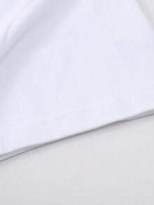 100% Cotton Women's Half Turtleneck Short-Sleeve T-Shirt, Plain, Basic, Casual, Versatile, Suitable For Commuting And School. - White - View 2