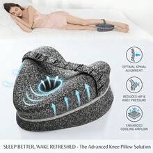 Ergonomic Breathable Knee Pillow, Cool And Comfortable, Relieves Pressure; Comfortable Leg Support For Side Sleepers; Washable Memory Foam Wedge Pillow, Suitable For Nighttime Sleep; Side Sleeping Pillow - Leg-clamping Pillow - View 3