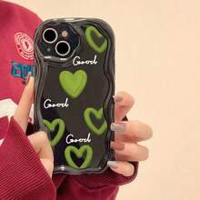 Green Heart 15 Pro Phone Case, Anti-Drop Soft Cover Compatible With Iphone 14 Plus, 13, 12, XS, 11 Pro Max, Women - Multicolor - View 2