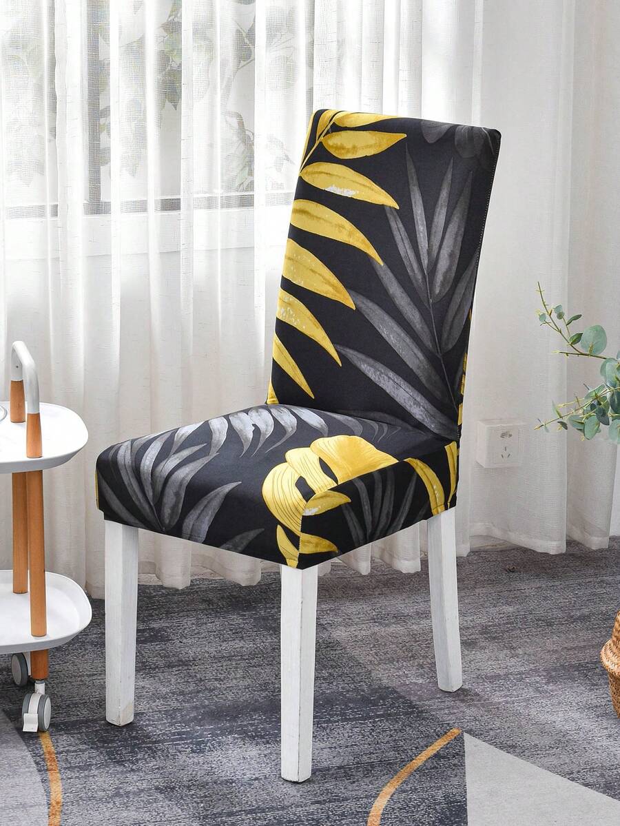 1pc Modern Elastic Dining Chair Cover Solid Color Stretch Slipcover Removable Washable Chair Protector Home Decor Suitable For All Seasons - Multicolor - View 1