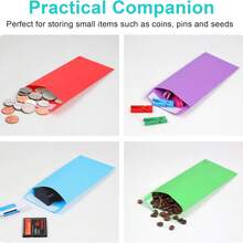 100pcs Cash Envelopes, 165*82mm, For Savings Challenges, Gift Cards, Checks, And Bills - Perfect Holiday Gift, Self-Adhesive Small Envelope Cash Gift Bags Colored Change Envelopes - A - View 3