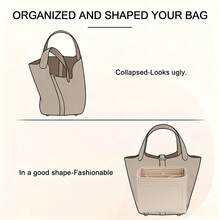 18 buah Alas Organizer Felt untuk Picotin 22, Tas Dalam Berkualitas Tinggi Kapasitas Besar, Organizer Tas Tote (Beige) - Krem - View 3