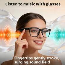 SENBONO Intelligent Audio Glasses, Automatically Turn On When The Temple Is Opened, With Artificial Intelligence And Translation Functions, Multifunctional Music Playback, Answering Calls, Touch Control, Open Headphones, Male And Female AI Glasses - View 3