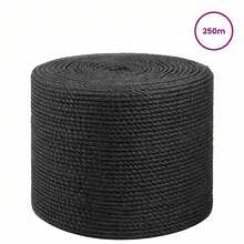vidaXL Jute Rope 6 Black 100% Tossa Jute Natural Rope Garden Rope Versatile Jute Rope Hemp Rope For Indoor Outdoor Rustic Multifunctional - Black - View 7