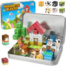 60pcs Country Adventure Theme Magnetic Blocks, Farm & Field Pattern Bricks, DIY Assemble Country Farm Scene, Free Combination Stacking STEM Toy, Enhance Children's Hands-On Ability, Toddler Birthday & Holiday Educational Gift - Multicolor - View 10