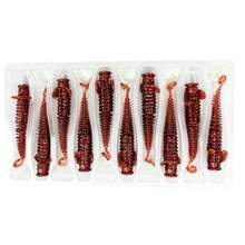 Ribbed Curly Tail Soft Fishing Lures Scent Add Silicone Worm Bait Multi Color Artificial Soft Bait For Lure Fishing Bass Walleye Fresh & Salt Water Fishing Accessories - Multicolor - View 15