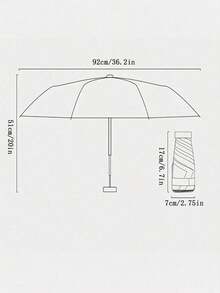 19cm/7.5 Inch Mini Folding Umbrella, Women's Portable Outdoor Sun Umbrella, UV Protection Sun Umbrella With Storage Bag, Travel Summer Sun Protection, Windproof And Waterproof - Multicolor - View 11