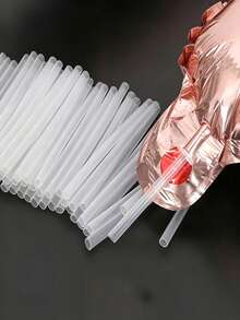 1/10/20pcs Plastic Balloon Inflating Straws, Universal Manual Air Pump Tubes For Foil Balloons, Featherless Wedding Party Decoration Accessories - Multicolor - View 6