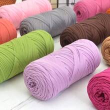 2PCS Premium T-Shirt Yarn 200g/Pc High Elastic Soft Polyester Yarn, Suitable For DIY Crochet Bags, Baskets, Mats, Slippers, Dolls, Multi-Color Vacation Crochet Handmade Yarn, Multi-Functional Knitting Accessories, Large Ball Pack - Multicolor - View 3