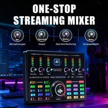 Portable AI Smart Dual Bluetooth DJ Mixer Audio Controller With Built-In 3000mAh Rechargeable Battery, Mini Audio Mixing Sound Card Compatible With Phone And Laptop, Perfect For Live Streaming, Podcast Recording, Karaoke Singing, Home Party DJ VJ Performance And Professional Music Production - AI Fully Intelligent Mixing Console - View 6