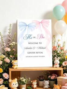 1 buah Papan Selamat Datang Pengungkapan Jenis Kelamin Bayi yang Dipersonalisasi, Dekorasi Pesta Pengungkapan Jenis Kelamin Bayi Berbentuk Boneka Beruang dengan Nama yang Disesuaikan, Pesta Baby Shower untuk Bayi Laki-laki atau Perempuan, Kembali ke Sekolah - MultiWarna - View 10