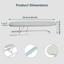 Luminpool Portable Mini Ironing Board Rack For Clothes, Sleeves And Shirts - Small Size, Easy To Store And Carry - White - View 3