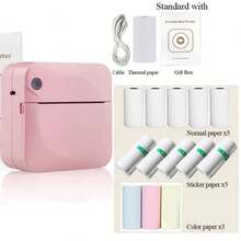 Mini Inkless Thermal Printer, Portable Pocket Sticker And Receipt Printer With 13 Thermal Paper Rolls (8 Thermal Paper And 5 Stick Paper), Smart Phone Printer For Photos, Notes, Diaries, Labels, Home And Office - Multicolor - View 15