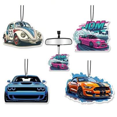 SepSky Car Air Fresheners - Funny Car Freshener Hanging 2.76in Ornaments Refresh Air Fragrant Pendant Essential Gift For 2D Flat Car Accessories Decoration Interior Home Household Long-Lasting Scent