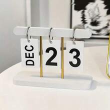 3pcs(Base + Metal Rod + Character Card)Set Nordic Minimalist Creative Flip Calendar, Desktop Decorative Calendar, Suitable For Home Living Room Dining Table, Coffee Table, Office Desk Decoration - Housewarming Gift,Christmas Decorations - Multiple Styles - View 16