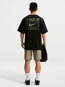 Nike Kaos Rajut Lengan Pendek Tanpa Kerah Pria AS M NK TEE OS NAC TIM6140-010 - Hitam - View 5