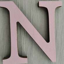 1 pieza Adorno decorativo de madera, diseño de letra para decoración del hogar y manualidades - A - Ver 27