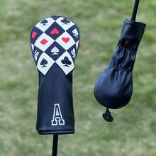 Black Poker Golf Club Cover - Fits Driver, Fairway Wood, Hybrid, Mallet Putter, Blade Putter Clubs, Golf Parts-The Perfect Gift Choice - Multicolor - View 11