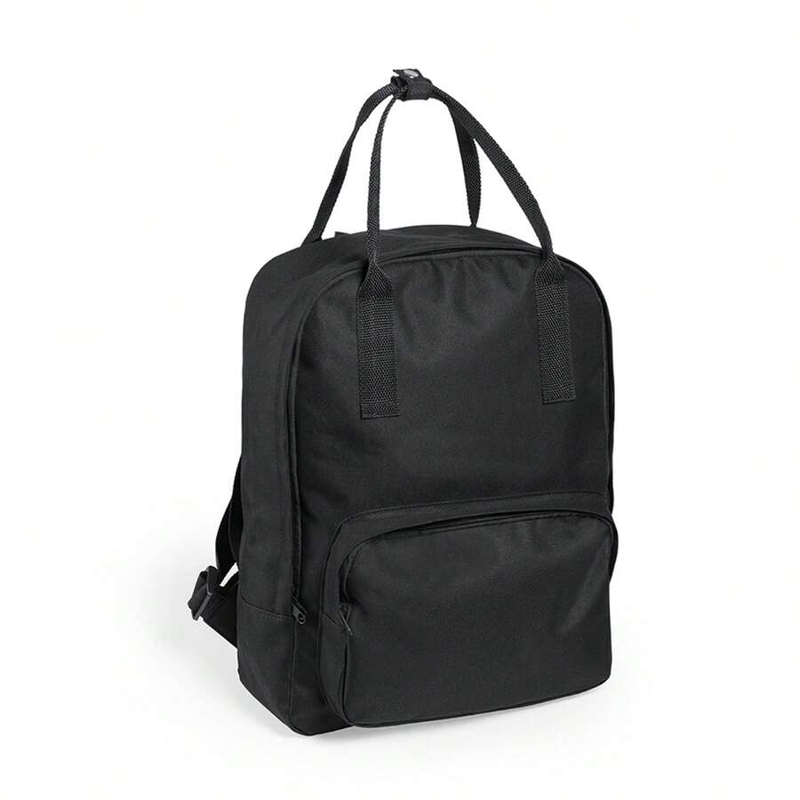 Dam Mochila Soken en poliéster 600D de desenfadado diseño urbano, con resistentes asas a juego. - Negro - Ver 1