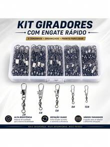 Kit C/200 Snap Destorcedor Girador Engate Rápido 4/6/8/10/12 - A - Visão 5