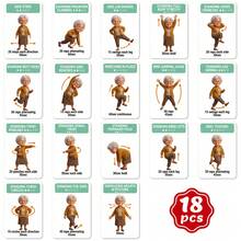 18pcs Standing Full Body Exercise Cards For Seniors, Clear Illustrations And Instructions, Durable Paper Material, Suitable For Home Fitness And Exercise Reference For Elderly - Multicolor - View 6