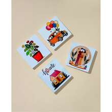 1 Set Wooden Printed Non-Slip Coasters, Home Kitchen Decor Accessories, Cute Affordable Small Items, Outdoor Garden Supplies, Suitable For Various Holiday Parties, Wedding Accessories, Thanksgiving, Back To School Decoration Gifts - Wooden Coaster-2148 - View 6