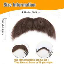 Honcloud DIY Self Adhesive Fake Mustache Fake Beard Material Novelty Mustaches For Costume And Halloween Festival Party - ColorC - View 2