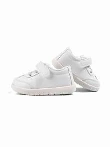 Girls' White Minimalist Fashion Versatile Lace-Up Soft Sole Comfortable Low-Top Breathable Casual Sports Shoes Suitable For Spring Outdoor Sports, School Commute Outfits - White - View 4