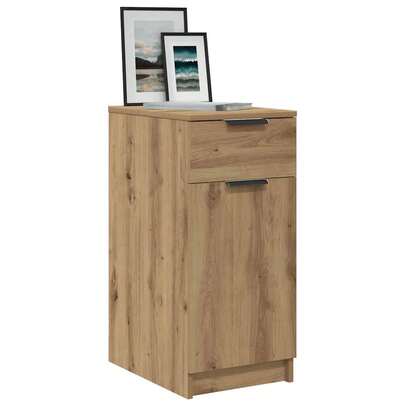 Berkfield Desk Cabinet Artisan Oak 33x50x75 Cm Engineered Wood