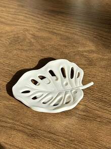 1个创意叶形皂碟，3D打印皂托皂架，叶形皂架，适用于浴室洗手池、卫生间、浴室，时尚清新，易于使用 - 多色 - 查看 12