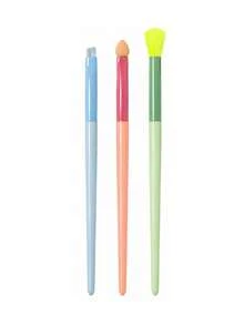 7件/6件/5件/3件便攜式眼妝刷具組，高吸引力多巴胺眼刷工具，眼影、眉毛、眼線與暈染彩妝工具組，女孩彩妝理想選擇 - 彩色 - 查看 9