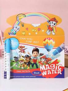 1pc Paw Patrol Watercolor Painting Album Reusable For Doodling And Drawing Best Holiday Gift For Friends Party Decoration - Cartoon - View 13