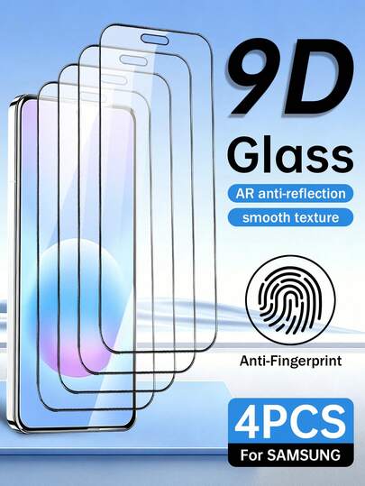 XINHONGYU 4pcs Tempered Glass Screen Protector, Compatible With S26 Ultra/S23 Ultra, Easy Installation, Touch Sensitive, Bubble-Free, Clearer After Installation, Anti-Shatter, Anti-Scratch, Waterproof, Compatible With Galaxy S8/S9/S8plus/S9plus/S10/S10plus/S20/S20plus/S20ultra/S21/S21plus