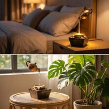 Dark Gold Gilded Floating Teapot Fountain,IP65 Waterproof Indoor Waterfall Fountain With LED Light & Stones, Zen Style Relaxation Decor For Desk, Bedroom, Living Room, Office, Ideal Gift For Relaxation & Feng Shui - Desktop Hanging Pot Fountain Ornament - View 5