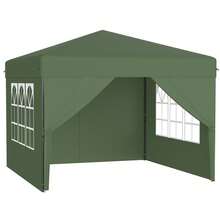 Pop up Pavillon UPF 50+ Wasserdicht 3-stufig Höhenverstellbar Faltbar Gartenpavillon mit Seitenwänden für Garten Terrasse Party Camping - Grün - Übersicht 10