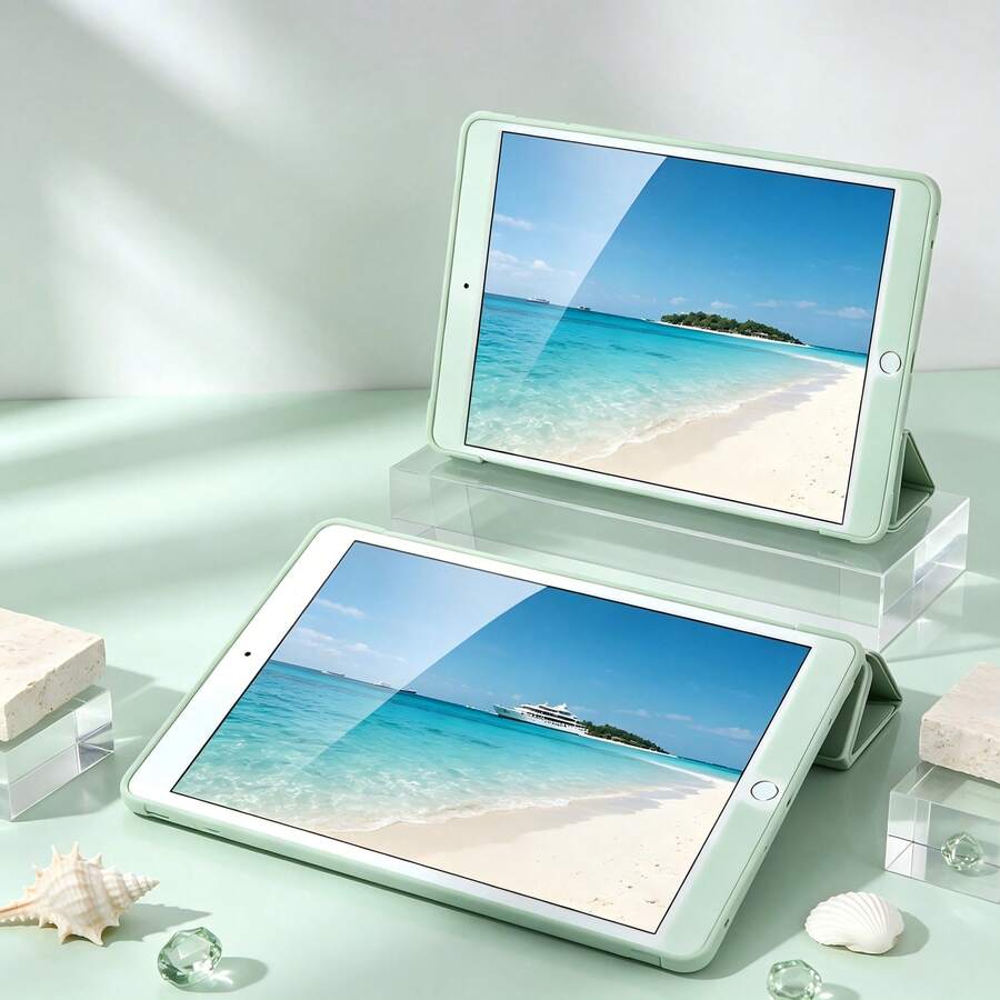 TenYide 可折疊支架平板電腦保護殼，時尚簡約，輕量化。適用於 iPad/ Galaxy Tab 系列/ MatePad 系列/ Honor Pad 系列/ Pad 系列/ Redmi Pad 系列/ Tab 系列/ Tab Xiaoxin 系列。適用於 iPad A16 2025, Air 11/13, M3 2025, Mini 7 A17, Pro 2024, Air 11/13, M2 2024, Pro 11/13, M4 2024, Pro 12.9, 7/8/9 代, 10.2, 10 代, 10.9, Air 4/5, 10.9, Pro 11, 4/5/6