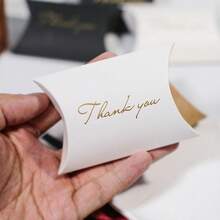 50pcs Thank You Pillow Boxes, Small Wedding Favor Packaging Boxes, Gift Boxes, Thank You Candy Favor Boxes For Wedding, Halloween, Christmas, Back To School, Birthday Party - View 6