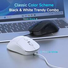 AJAZZ NJ09 Wired Mouse, Silent Mouse, Right-Handed, Plug And Play, 4-Color Breathing Light, 4-Level Adjustable DPI Up To 3600, Gaming Mouse/Office Mouse - View 10