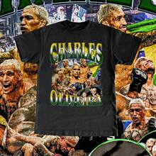 Charles Oliveira High Quality T Shirt  Fan Do Bronxs Custom Vintage Design WEVY - Black - View 6