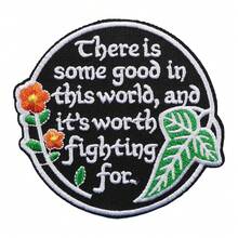 1pc Healing Inspirational Quote Floral Leaf Embroidered Iron-On Patch, English Positive Sentence Decorative Patch For Jacket, Backpack, Denim Clothing DIY Accessory Badge - A - View 10