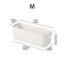 1 Peça Caixa de Armazenamento de Mesa, Organizador de Dormitório de Estudante, Cesta de Armazenamento Doméstico, Organizador de Cosméticos, Caixa de Armazenamento de Lanches - Branco - Visão 10