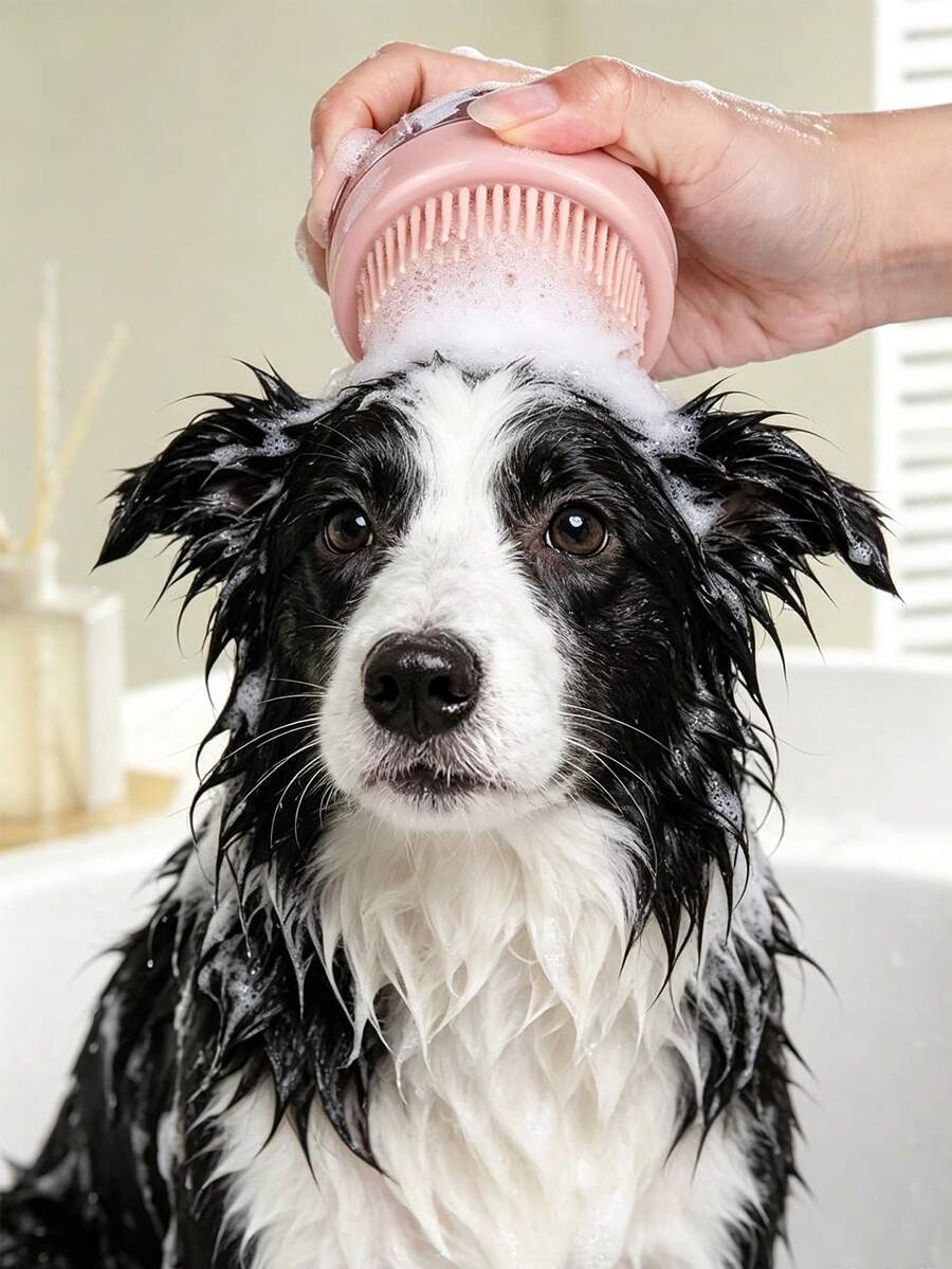 Sikat Mandi Hewan Peliharaan – Alat Perawatan Penting untuk Kucing dan Anjing (Cocok untuk Poodle, Golden Retriever, dan Ras Lainnya) - View 1