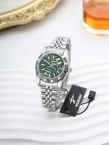 RICECGO Jam Tangan Quartz Wanita dengan Tali Baja, Gaya Bisnis Kasual yang Modis, Cocok untuk Pesta, Perayaan, Pernikahan, dan Pemakaian Sehari-hari. - Perak - View 8