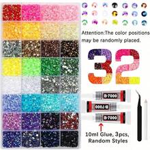 15/24/28/30/32/40/42 Colors Resin Jelly Rhinestone Set, Flat Back Glitter Rhinestones With Tweezers And Dotting Pen, Suitable For DIY Handmade Gift Boxes, Crafts, Diamond Painting And Other Handmade Decorations, Perfect Birthday And Back To School Season Gift - Multicolor - View 13