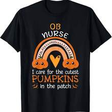 Rainbow OB Nurse Cutest Pumpkins Halloween Obstetrics GYN T Shirt - 款式 - 查看 1