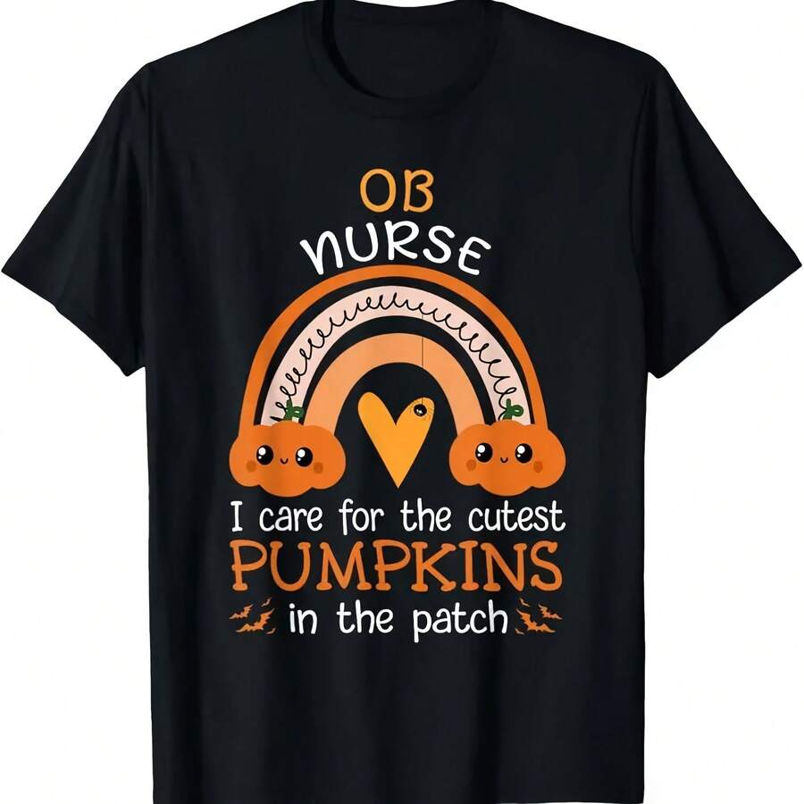 Rainbow OB Nurse Cutest Pumpkins Halloween Obstetrics GYN T Shirt - 款式 - 查看 1