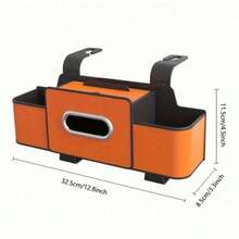 Universal Car Seat Back Organizer, Includes 1 Tissue Box, 1 Multi-Function Car Interior Storage Box With Hook, And 1 ABS Resin Car Back Storage Rack, Convenient For Driver And Passengers To Easily Access From Both Sides - Multicolor - View 7